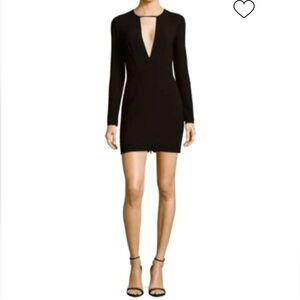 RONNY Kobo Shoshi cutout black crepe dress